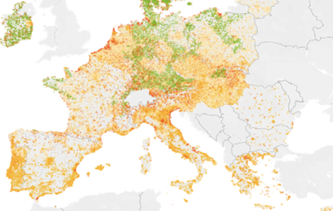 Climate change will unevenly impact the European financial system